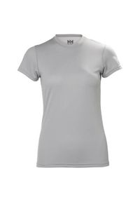 Koszulka sportowa damska Helly Hansen W Tech Tshirt. Kolor: szary. Materiał: poliester. Długość rękawa: krótki rękaw. Długość: krótkie