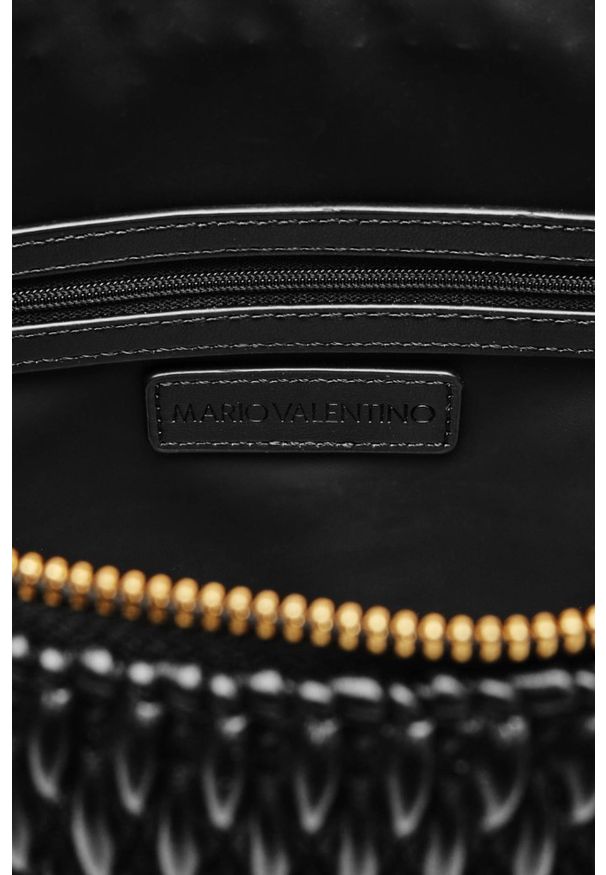 Valentino by Mario Valentino - VALENTINO Czarna shopperka damska Frequency Re Shopping. Kolor: czarny. Materiał: skórzane