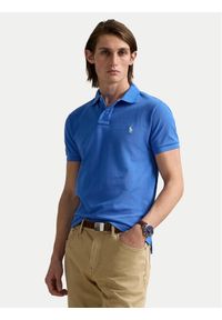 Polo Ralph Lauren Polo 710536856442 Niebieski Slim Fit. Typ kołnierza: polo. Kolor: niebieski. Materiał: bawełna