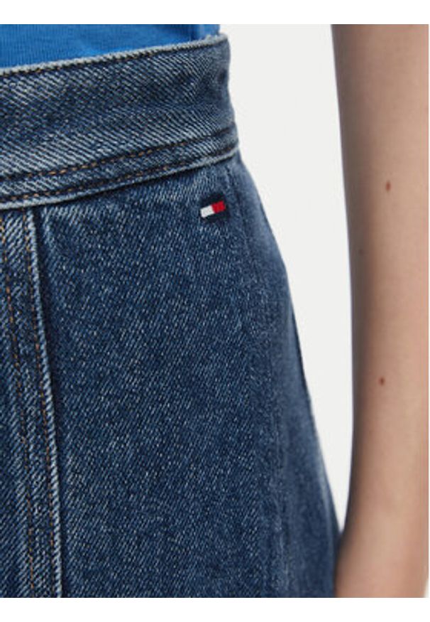 TOMMY HILFIGER - Tommy Hilfiger Spódnica jeansowa WW0WW49570 Niebieski Regular Fit. Kolor: niebieski. Materiał: lyocell