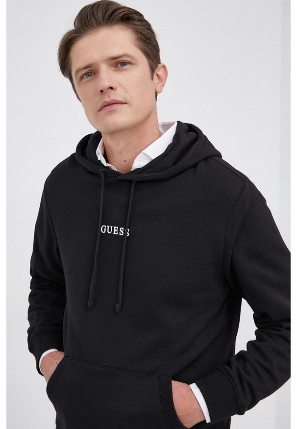 Guess - Bluza. Kolor: czarny. Materiał: dzianina