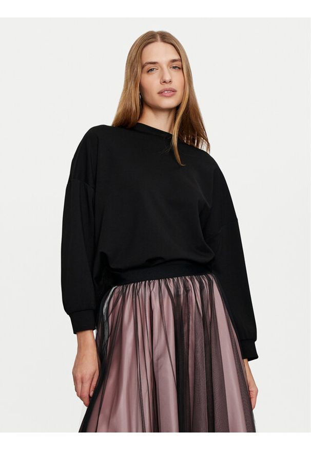 Imperial Bluza FG94IHZ Czarny Loose Fit. Kolor: czarny. Materiał: syntetyk, wiskoza