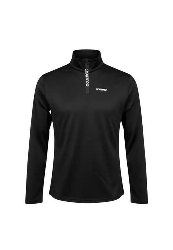 SKATEPRO - Sporty zimowe Mid layer unisex SkatePro Pullover środkowa Warstwa Narciarska.... Kolor: czarny. Materiał: dresówka. Sport: narciarstwo