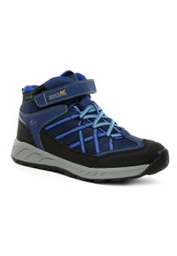 Samaris V Mid Jnr Regatta dziecięce trekkingowe buty. Kolor: niebieski. Materiał: poliester. Sport: turystyka piesza #1