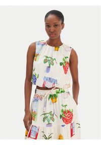 Seafolly Bluzka La Boca 55646-TO Écru Regular Fit. Materiał: bawełna #1
