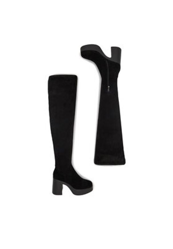 DeeZee Kozaki 22066-1 Czarny. Kolor: czarny. Materiał: materiał