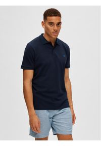 Selected Homme Polo 16087839 Granatowy Regular Fit. Typ kołnierza: polo. Kolor: niebieski #1