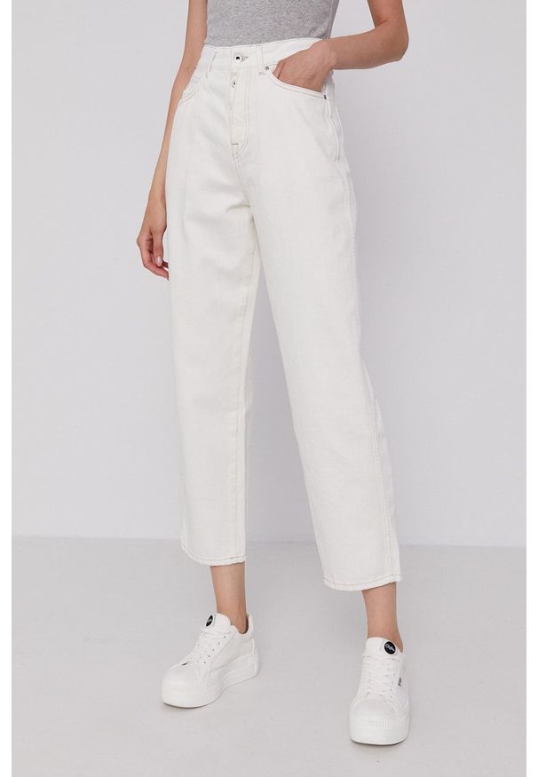 Pepe Jeans - Jeansy Maddison. Stan: podwyższony. Kolor: biały