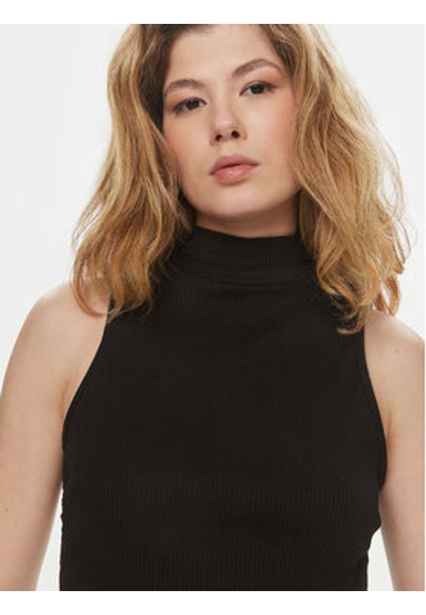 Brave Soul Top LV-69MACIE Czarny Slim Fit. Kolor: czarny. Materiał: bawełna, syntetyk