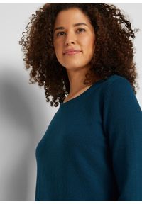 bonprix - Sukienka dzianinowa basic z bawełny z recyklingu. Kolor: zielony. Materiał: dzianina, bawełna. Długość rękawa: długi rękaw. Długość: midi #3