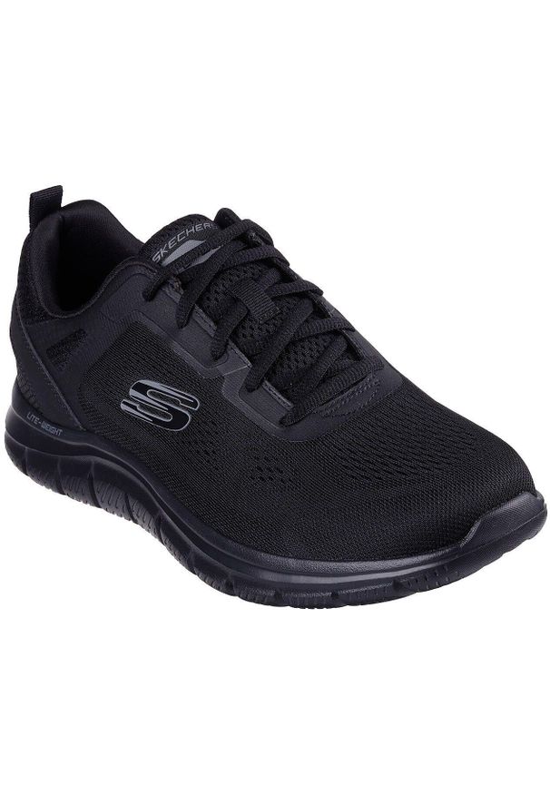 skechers - Adidasy Skechers Track Broader, Mężczyźni. Zapięcie: sznurówki. Kolor: czarny. Materiał: guma, materiał, syntetyk. Szerokość cholewki: normalna