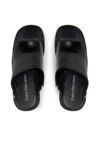Calvin Klein Jeans Klapki Heel Sandal Lth Mg Mtl YW0YW01499 Czarny. Kolor: czarny. Materiał: skóra #5