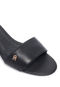 TOMMY HILFIGER - Tommy Hilfiger Klapki Th Mid Mule FW0FW09508 Czarny. Kolor: czarny. Materiał: skóra #4
