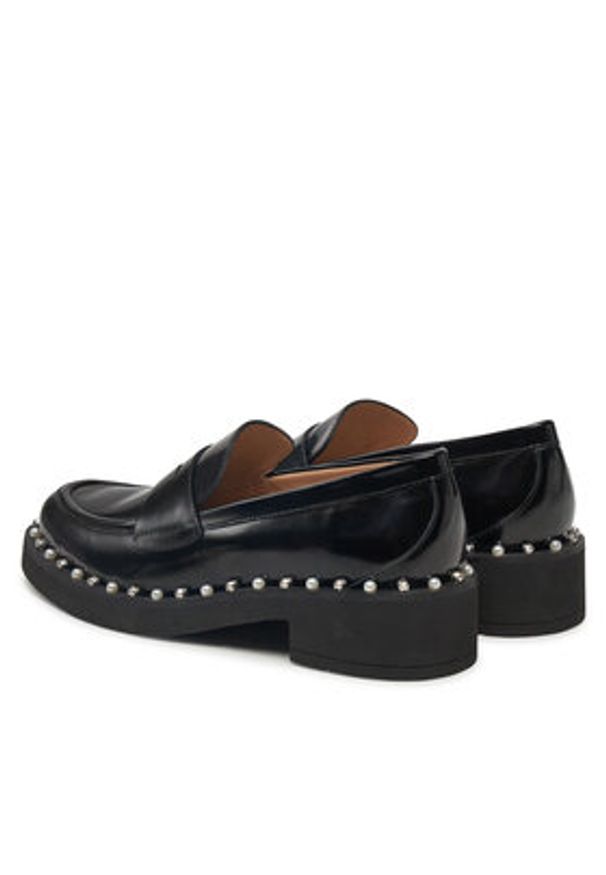 Stuart Weitzman Lordsy Reverie Loafer SK032 Czarny. Kolor: czarny. Materiał: lakier, skóra