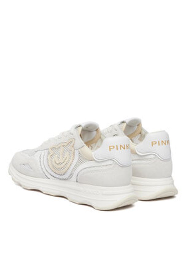 Pinko - PINKO Sneakersy Zoe 18B SS0175 P084 Biały. Kolor: biały. Materiał: skóra, zamsz