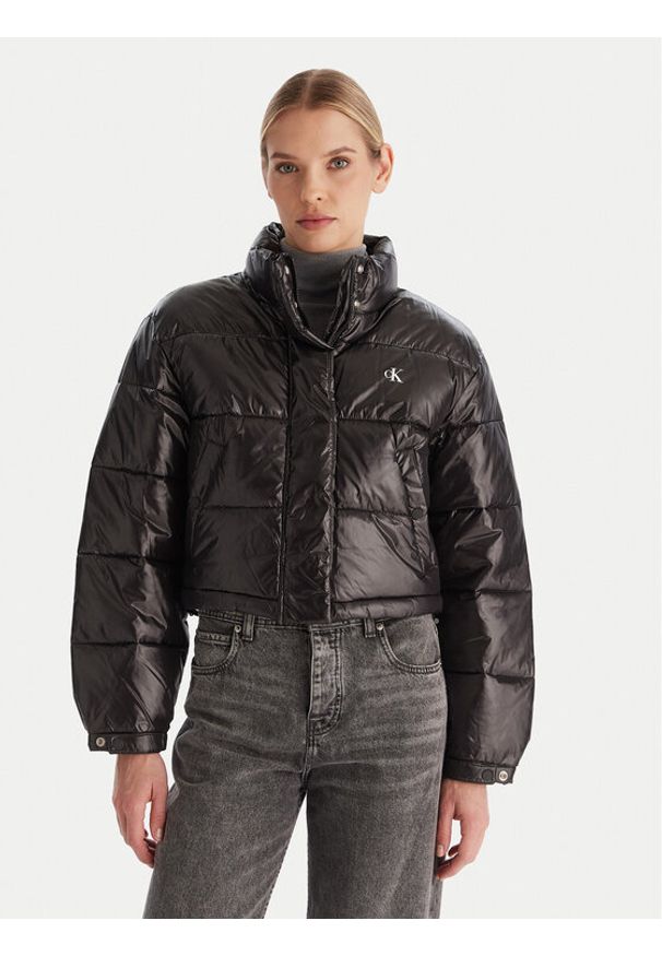 Calvin Klein Jeans Kurtka zimowa LV047D504G Czarny Regular Fit. Kolor: czarny. Materiał: syntetyk. Sezon: zima