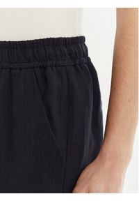 Marella Spodnie materiałowe Mattino 2513131084 Granatowy Wide Leg. Kolor: niebieski. Materiał: len #4