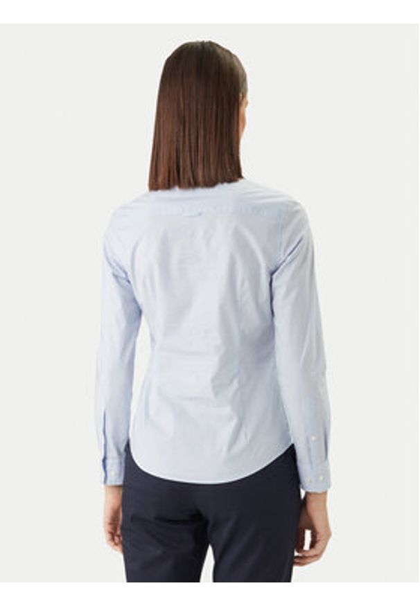 GANT - Gant Koszula 4300486 Błękitny Slim Fit. Kolor: niebieski. Materiał: bawełna