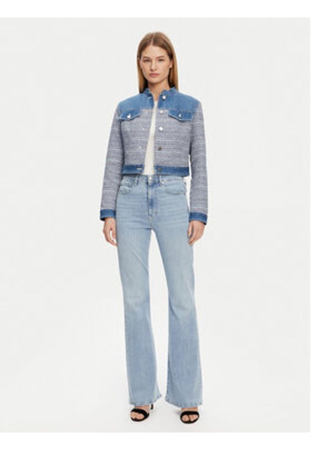 Guess Kurtka jeansowa W5GL23 WH610 Niebieski Regular Fit. Kolor: niebieski. Materiał: syntetyk