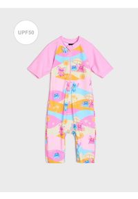 Sinsay - Kąpielowy kombinezon UPF50 na zamek z nadrukiem Stitch - różowy. Kolor: różowy. Wzór: nadruk #1