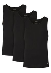 Calvin Klein Underwear Komplet 3 tank topów Tank 3Pk LV00NB4184 Czarny Slim Fit. Kolor: czarny. Materiał: syntetyk
