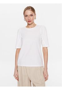 Moss Copenhagen T-Shirt Tiffa 17329 Biały Regular Fit. Kolor: biały. Materiał: bawełna #1