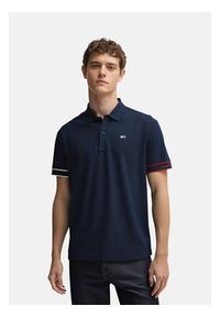 Tommy Jeans Polo Flag Cuff DM0DM21306 Granatowy Slim Fit. Typ kołnierza: polo. Kolor: niebieski. Materiał: bawełna #4