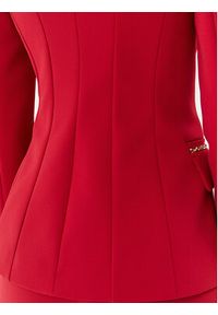 Elisabetta Franchi Marynarka GI-065-36E2-V500 Czerwony Regular Fit. Kolor: czerwony. Materiał: syntetyk #3