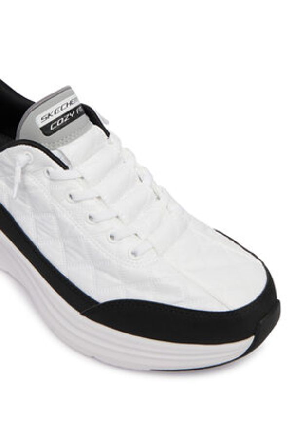 skechers - Skechers Sneakersy Slip-ins Contour Foam - Cozy Fit Golden Hour 232619/WBK Biały. Kolor: biały. Materiał: materiał