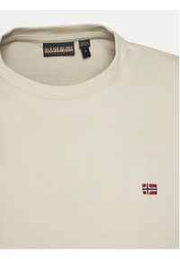 Napapijri T-Shirt Salis NP0A4H8D Beżowy Regular Fit. Kolor: beżowy. Materiał: bawełna #5