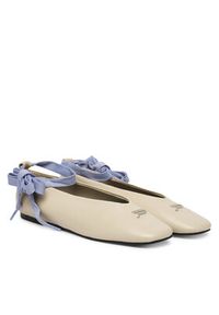 Tommy Jeans Baleriny Tjw Ballerina With Laces EN0EN02939 Écru. Kolor: kremowy. Materiał: skóra #4