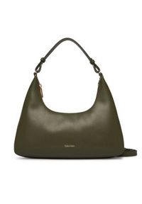 Calvin Klein Torebka Foil Logo Conv Shou?Lder Bag LV04F3272G Beżowy. Kolor: beżowy. Materiał: skórzane #2
