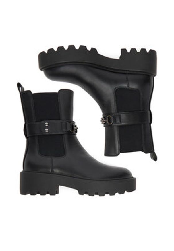 Nine West Sztyblety CEO-KAMILA-01 Czarny. Kolor: czarny. Materiał: materiał, syntetyk