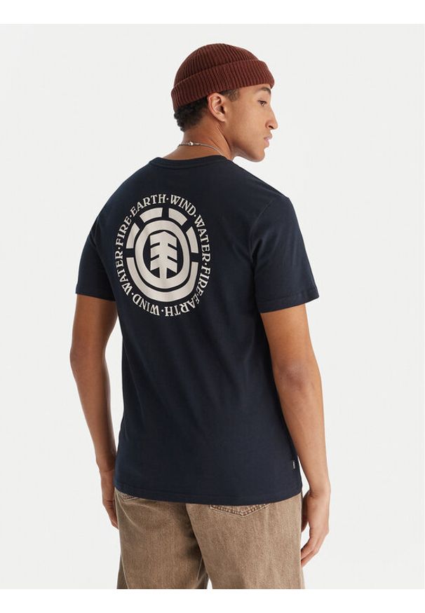 Element T-Shirt Seal BP SS ELYZT00596 Granatowy Regular Fit. Kolor: niebieski. Materiał: bawełna