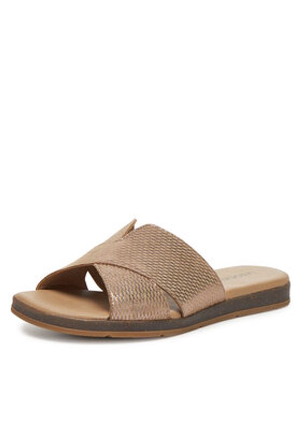 Lasocki Klapki WI16-740A-02 Beżowy. Kolor: beżowy. Materiał: zamsz, skóra