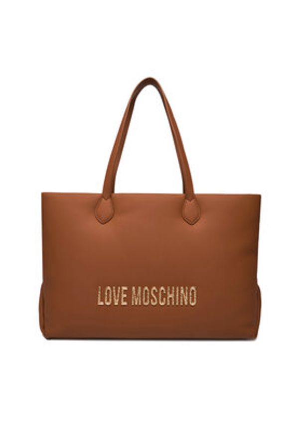 Love Moschino - LOVE MOSCHINO Torebka JC4395PP0NKD020A Brązowy. Kolor: brązowy. Materiał: skórzane