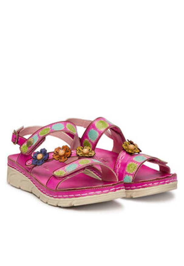 Laura Vita Sandały Dorry 18 Różowy. Kolor: różowy. Materiał: skóra