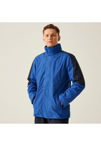 Regatta - Kurtka robocza męska Defender. Kolor: niebieski. Materiał: softshell. Sezon: zima. Sport: turystyka piesza #1