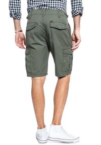 Lee - MĘSKIE SZORTY MATERIAŁOWE LEE FATIGUE SHORTS KHAKI L73BCJ14. Kolor: zielony, brązowy. Materiał: materiał #7