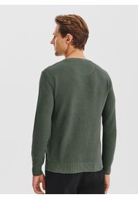 Pako Lorente - PAKO LORENTE - Zielony sweter męski o-neck. Kolor: niebieski, brązowy, zielony. Materiał: bawełna. Sezon: jesień #8