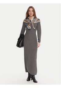 Kontatto Sukienka dzianinowa 3M0964C Szary Slim Fit. Kolor: szary. Materiał: syntetyk, wiskoza #4