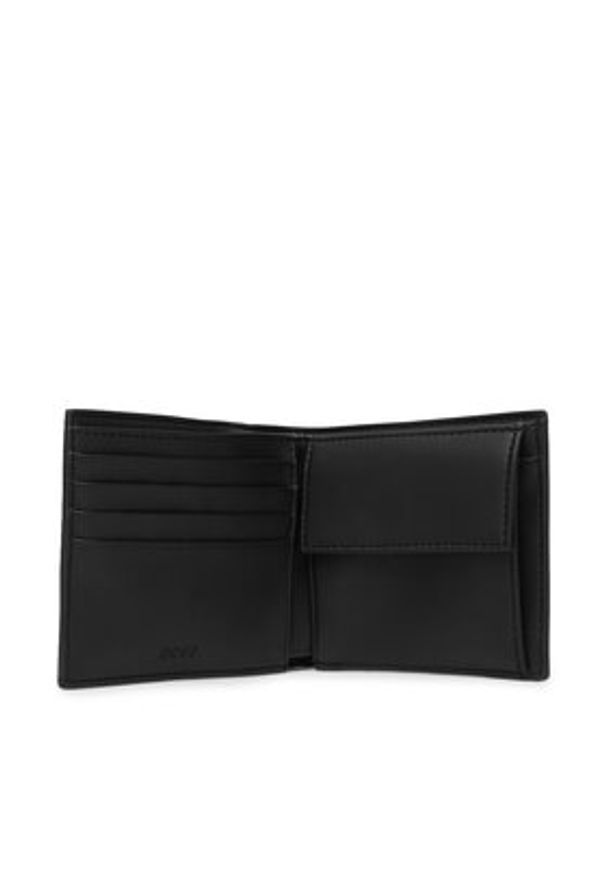 BOSS Portfel 50558497 Czarny. Kolor: czarny. Materiał: skóra