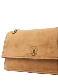 Tory Burch Torebka Kira Turnlock Suede Shoulder Bag 178857 Brązowy. Kolor: brązowy. Materiał: skórzane, zamszowe #6