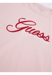 Guess T-Shirt 3D Embro M3GI25 K8FQ4 Różowy Regular Fit. Kolor: różowy. Materiał: bawełna #8