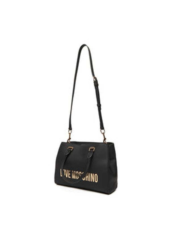 Love Moschino - LOVE MOSCHINO Torebka JC4022PP0NKD0000 Czarny. Kolor: czarny. Materiał: skórzane