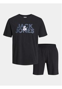 Jack & Jones - Jack&Jones Piżama Ula 12255000 Czarny Standard Fit. Kolor: czarny. Materiał: bawełna #6