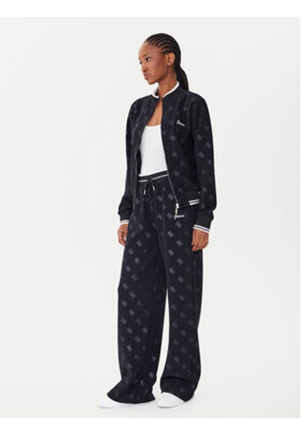 Guess Spodnie dresowe V5BB00 K1902 Czarny Wide Leg. Kolor: czarny. Materiał: syntetyk