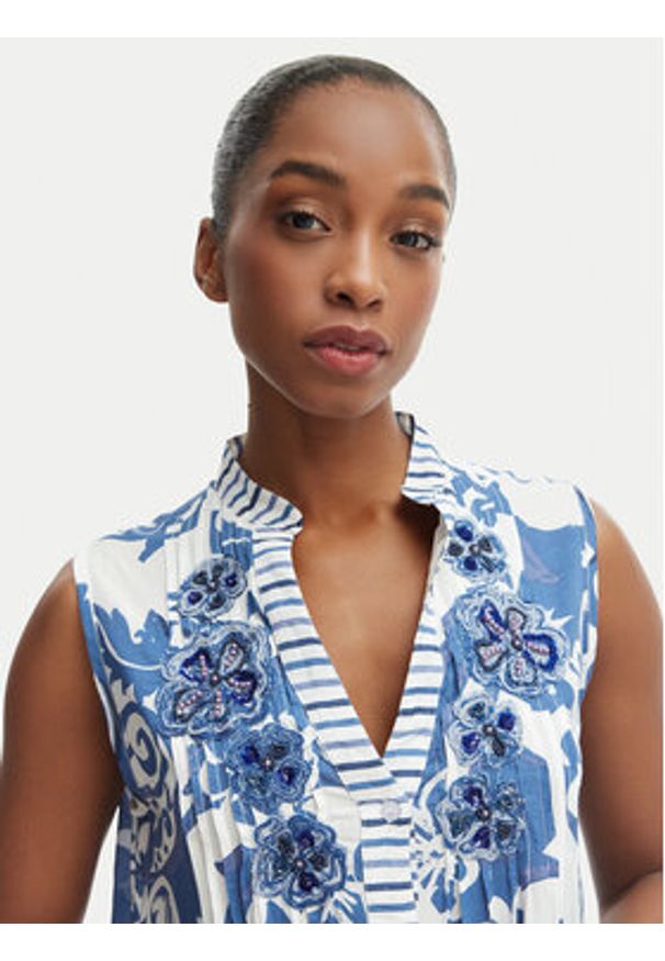 Iconique Sukienka letnia Daphne IC26-036 Niebieski Regular Fit. Kolor: niebieski. Materiał: wiskoza. Sezon: lato