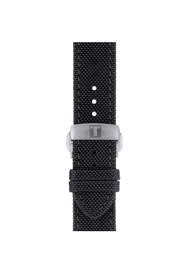 W.KRUK Tissot czarny pasek materiałowy 21 mm. Kolor: czarny. Materiał: materiał. Styl: sportowy
