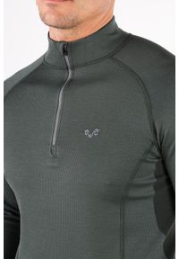 Koszulka turystyczna męska z długim rękawem 100% Merino WOOLONA Halldor. Kolor: zielony. Długość rękawa: długi rękaw. Długość: długie. Sport: turystyka piesza